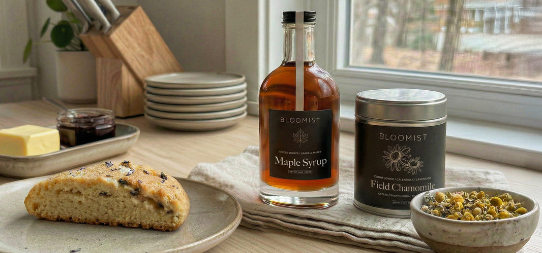 Chamomile Flower & Lavender Maple Cream Scones Recipe