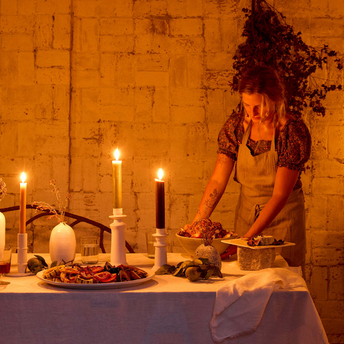 Washed Linen Apron - Bloomist