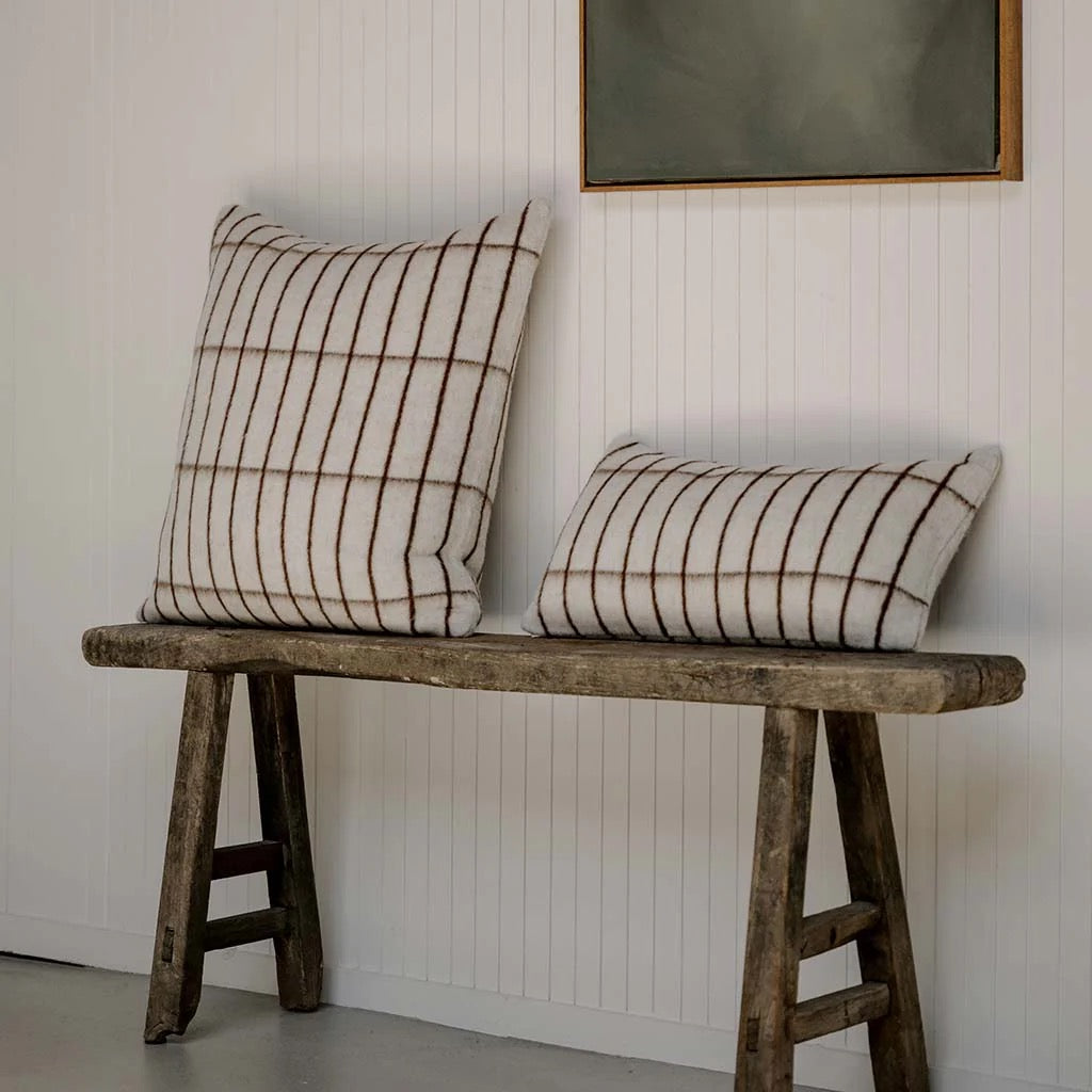 Aalto heirloom lumbar pillow at room distance
