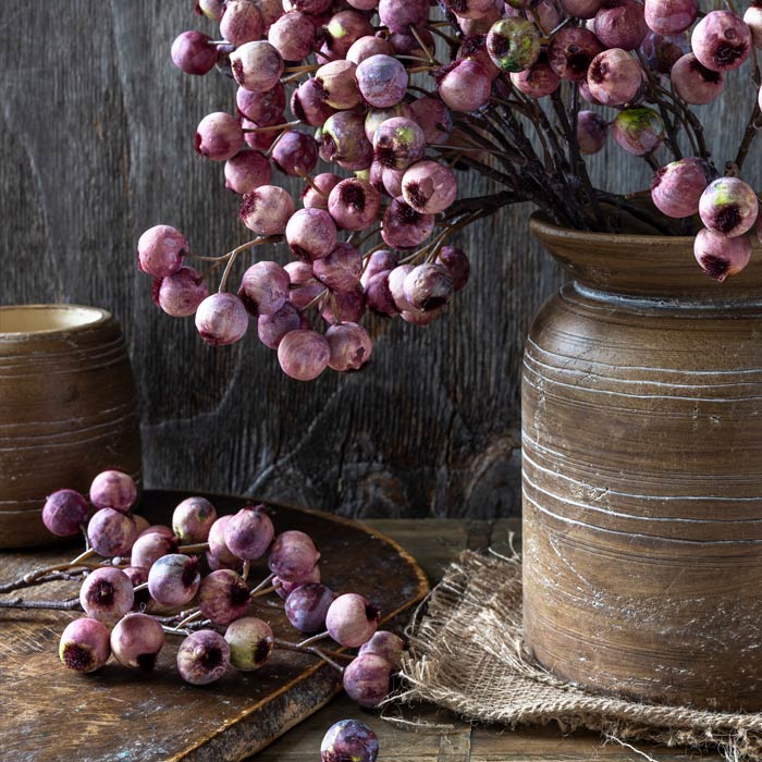 artificial hawthorn berries centerpiece
