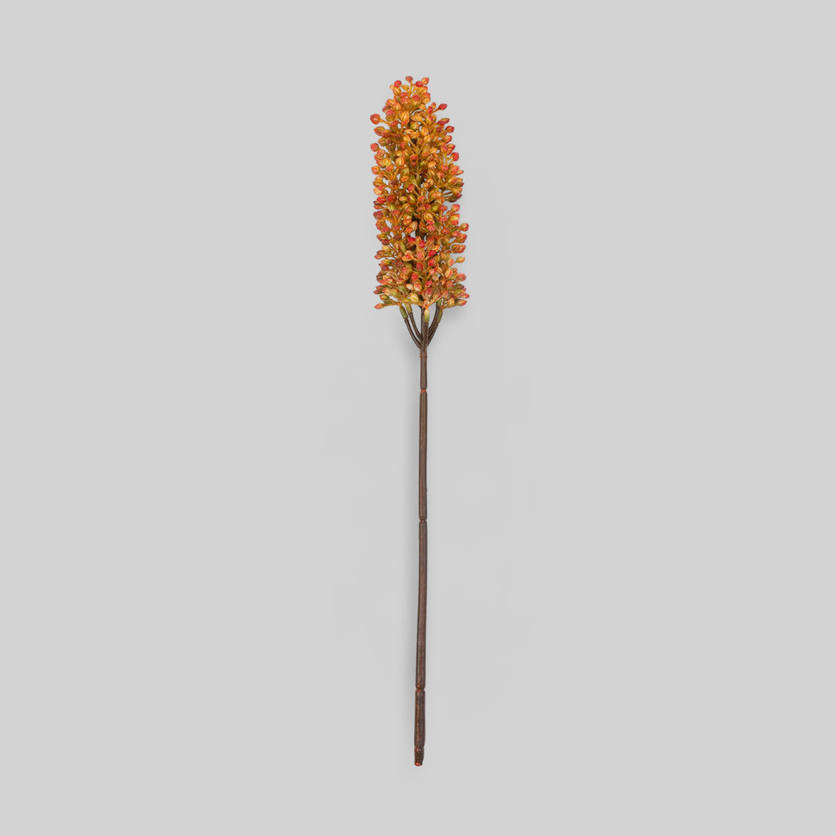 Lifelike Faux Sorghum Stem with soft golden tones