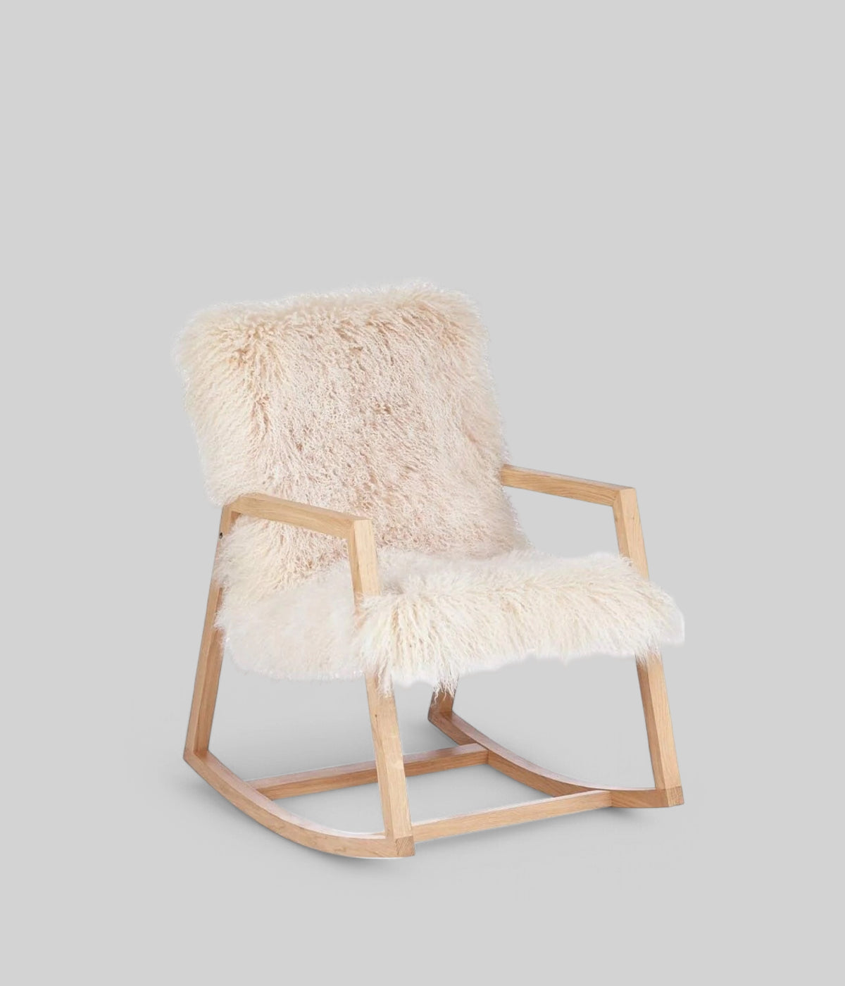 Sheepskin rocking chair ash
