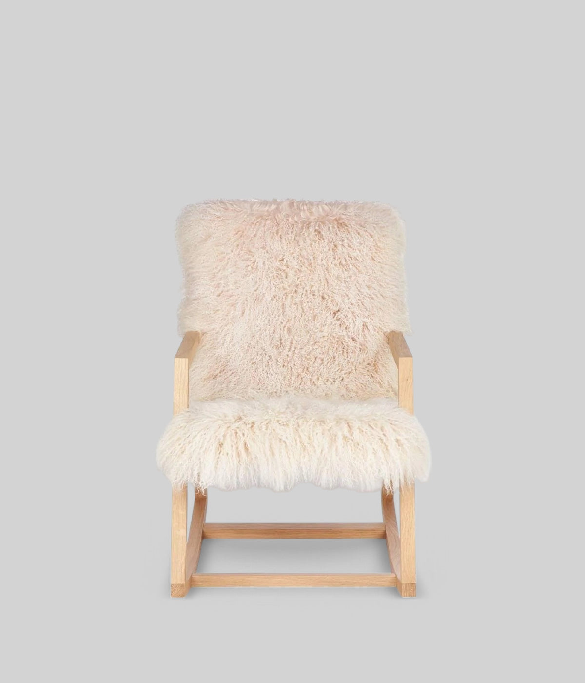 Ash sheepskin rocking chair
