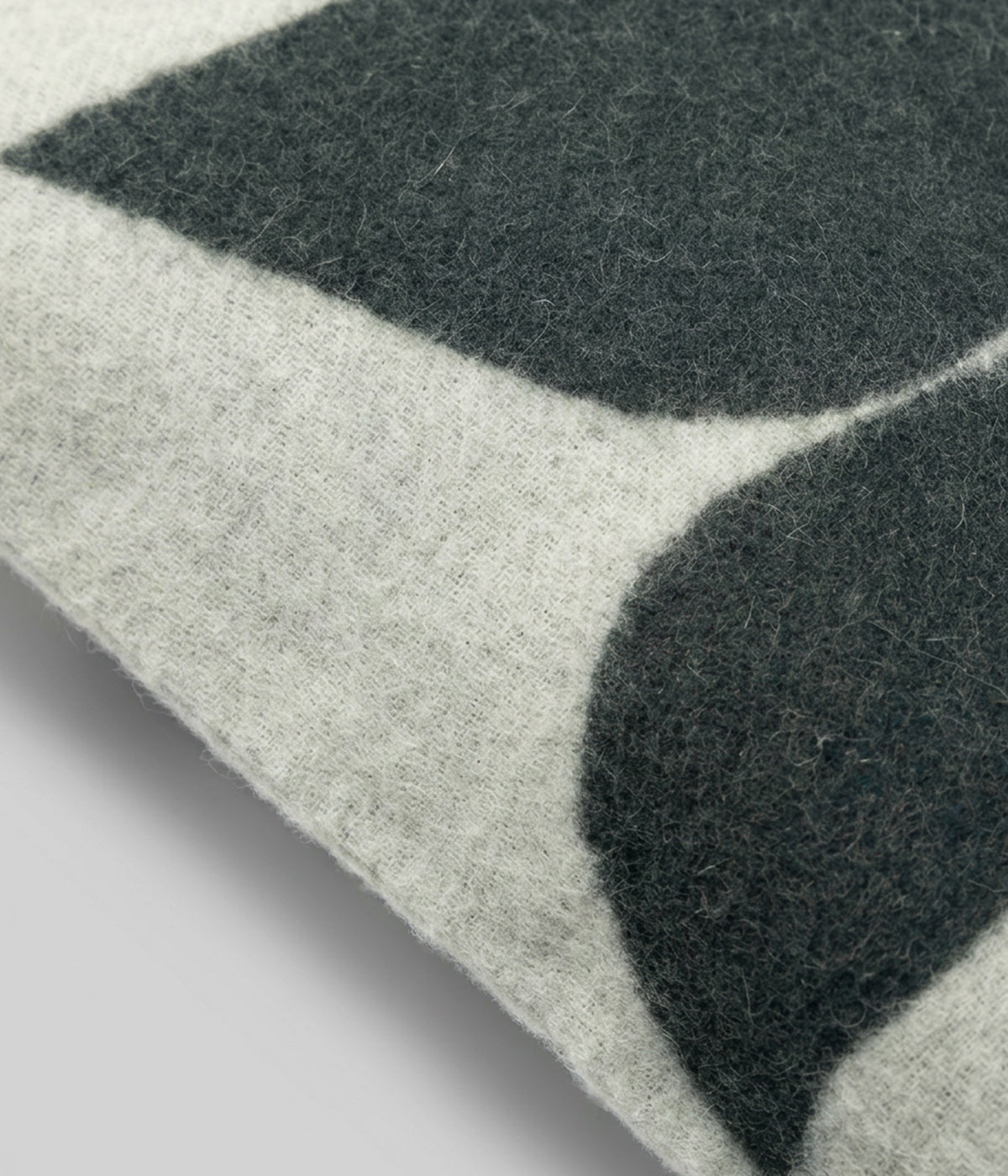 Berlin baby alpaca throw pillow with a bold, geometric motif