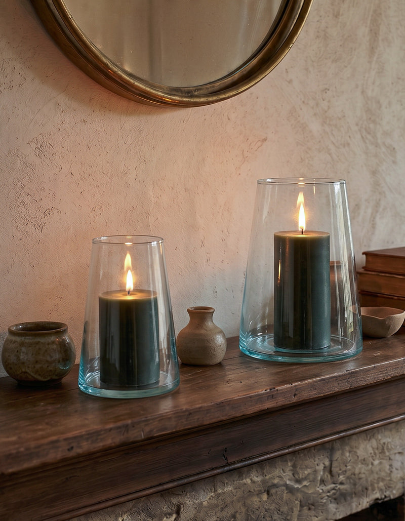 Lit 100% Beeswax Candles Hand Poured