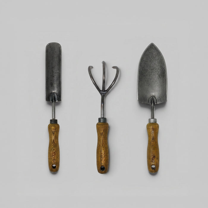 Bloomist x NYBG garden essentials tool set with three hand-forged steel tools