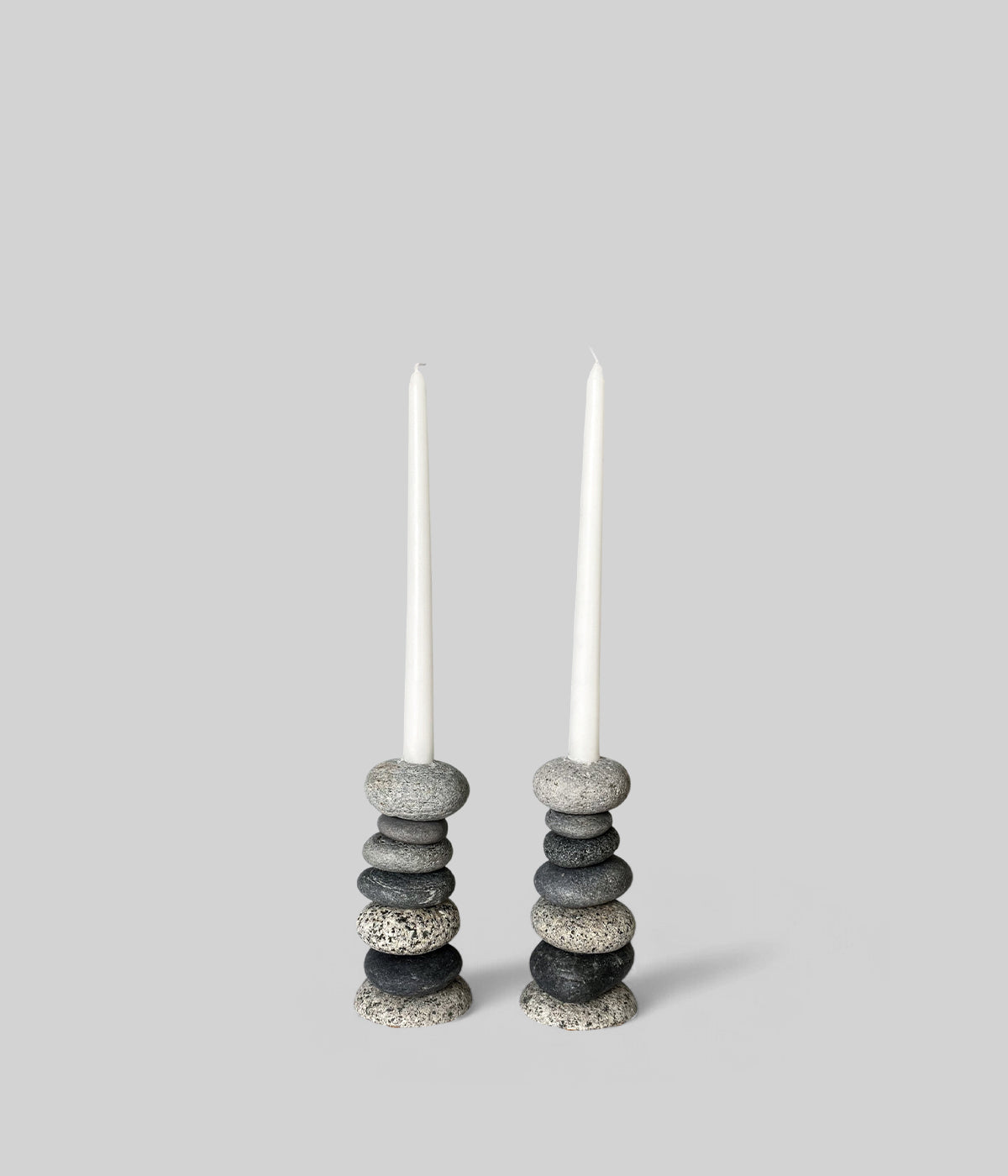 stone candlestick holder
