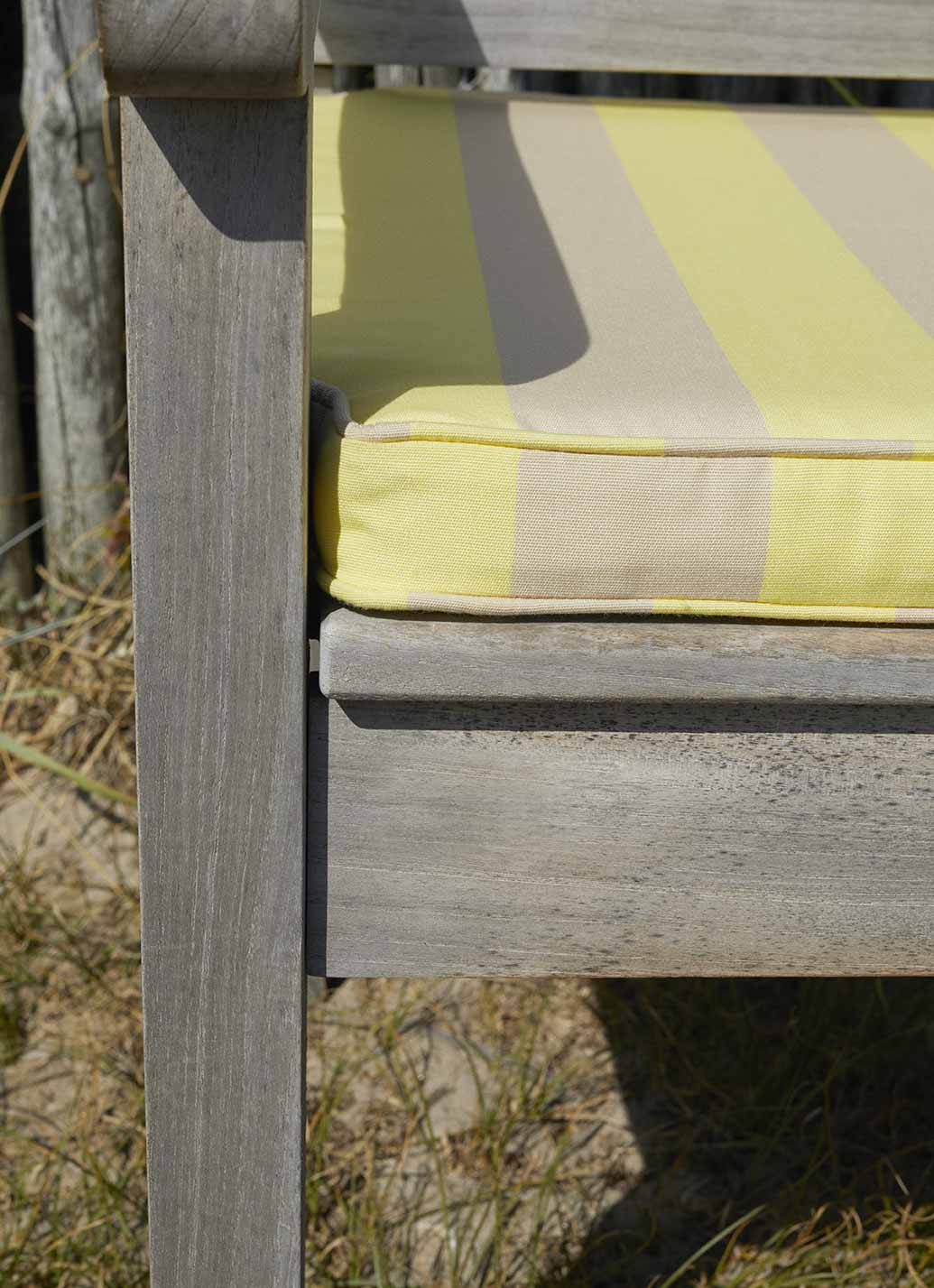 waterproof sand stripe bench cushion
