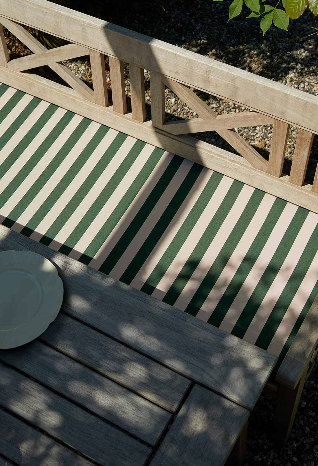 dark green stripe cushion