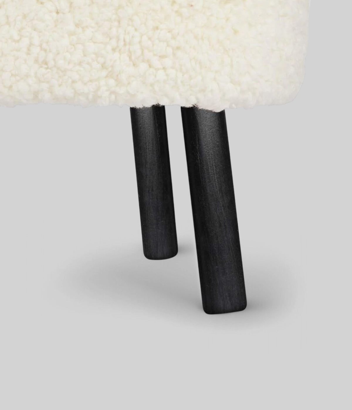 Emil dining chair ivory black foot