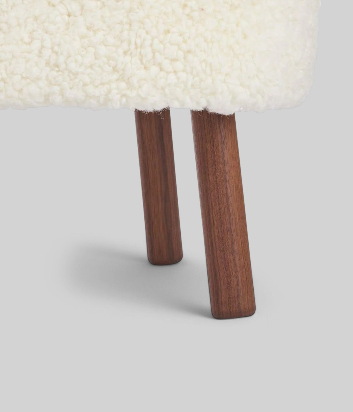 Emil dining chair ivory walnut foot