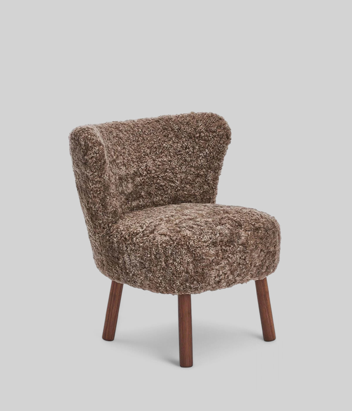 Emil dining chair taupe walnut