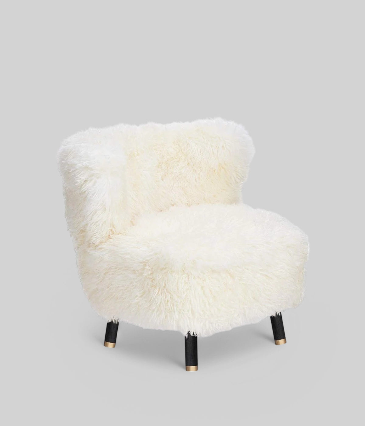 Emil lounge chair brass black white