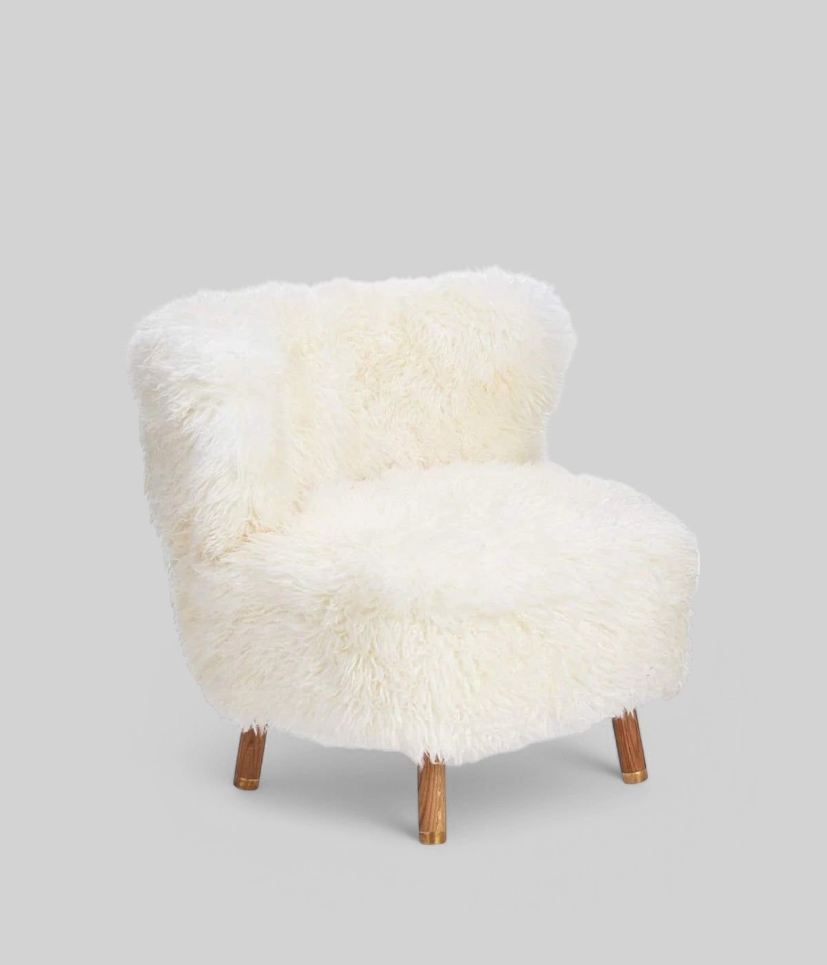 Emil lounge chair brass oak