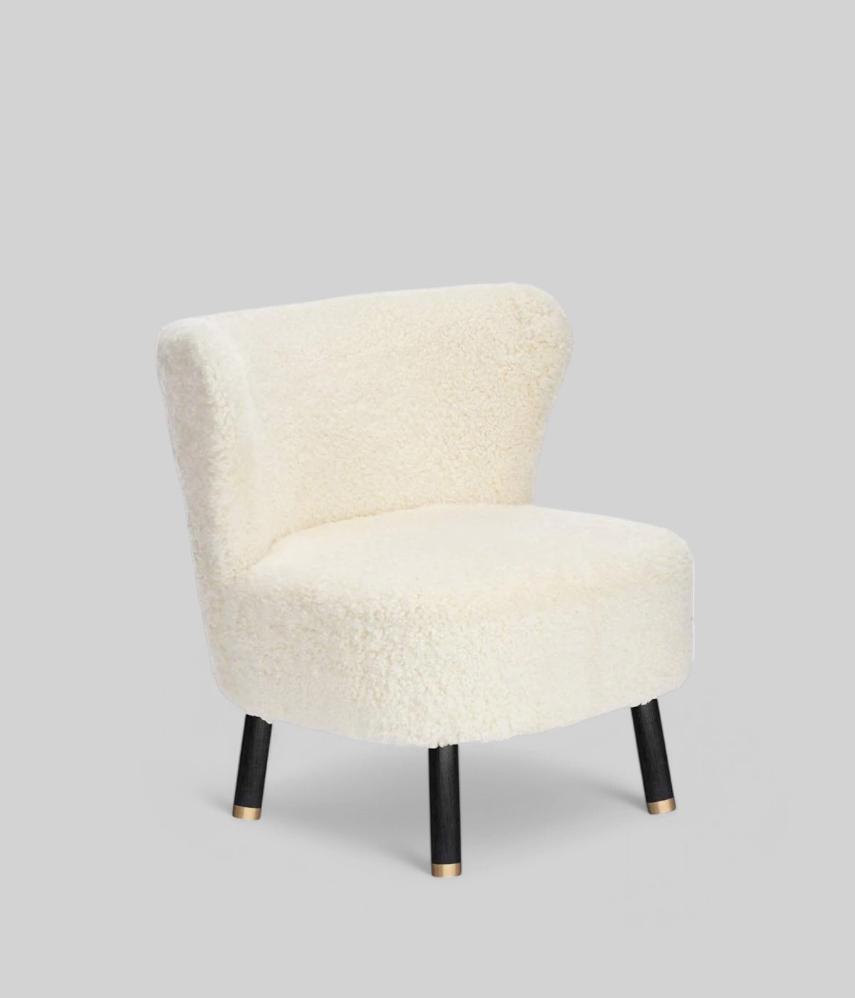 brass Emil lounge chair ivory