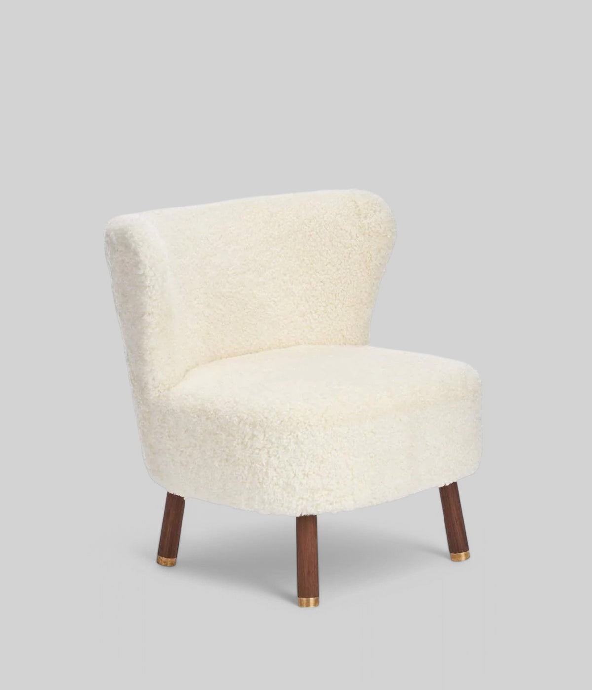 Emil lounge chair brass ivory