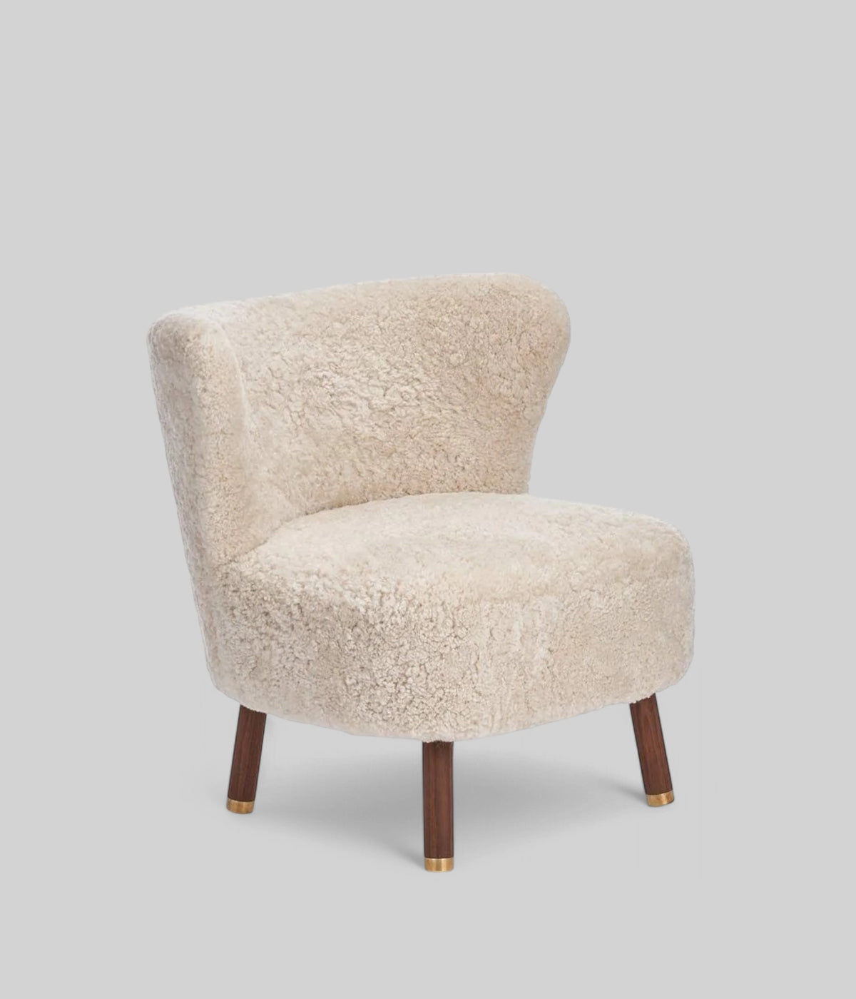 brass Emil lounge chair pearl