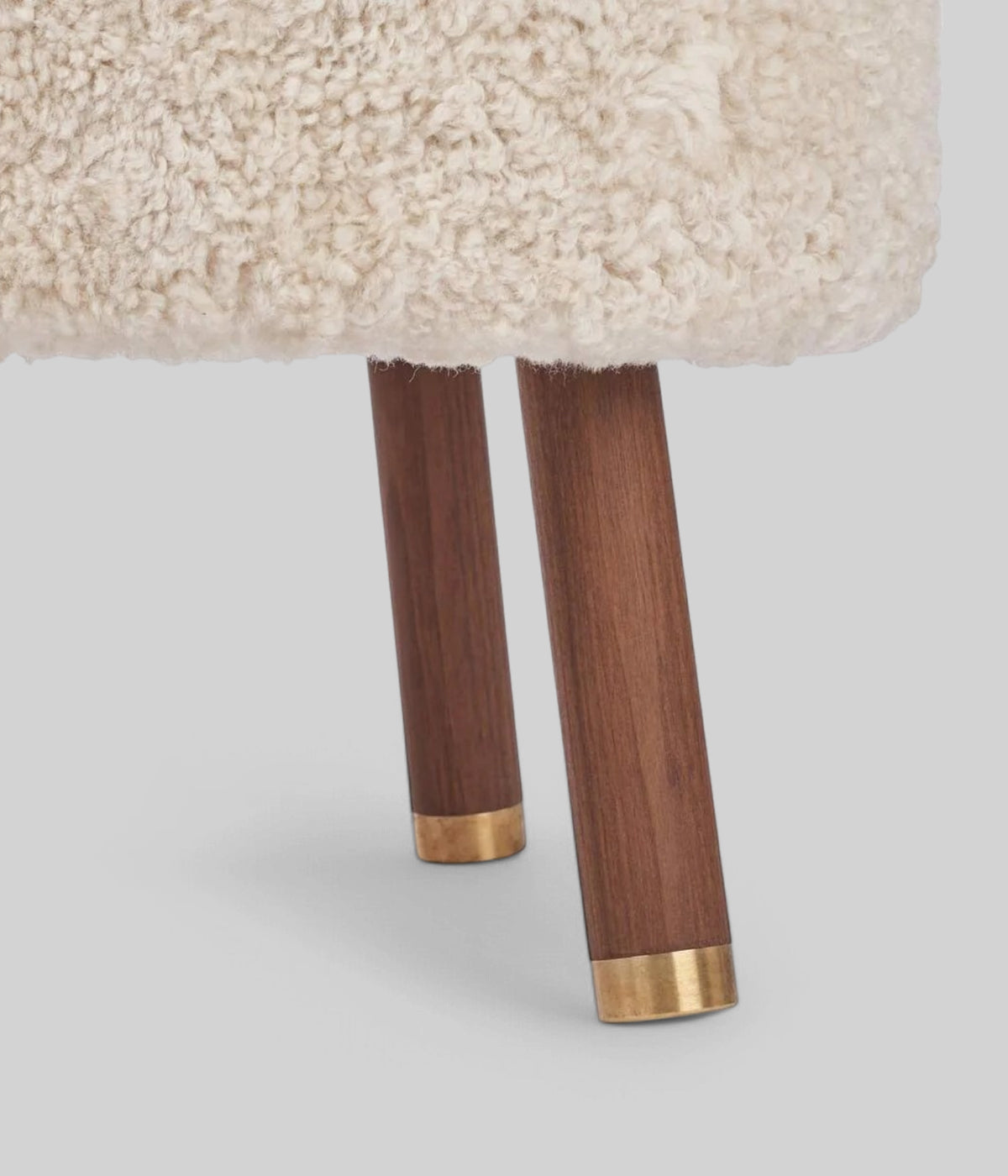 brass walnut foot chair