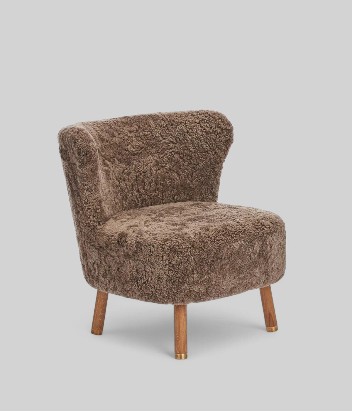brass Emil lounge chair taupe