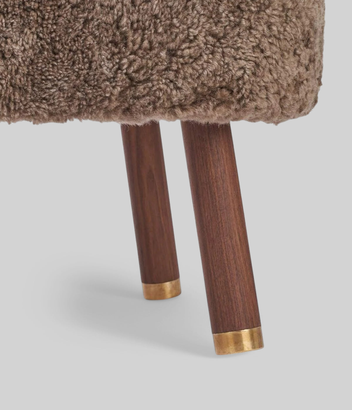 taupe walnut foot chair