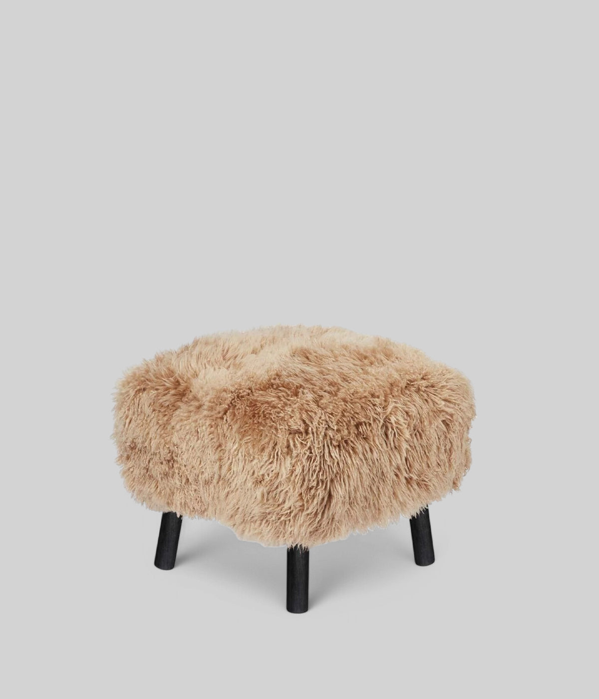 Emil foot rest stool long wool honey