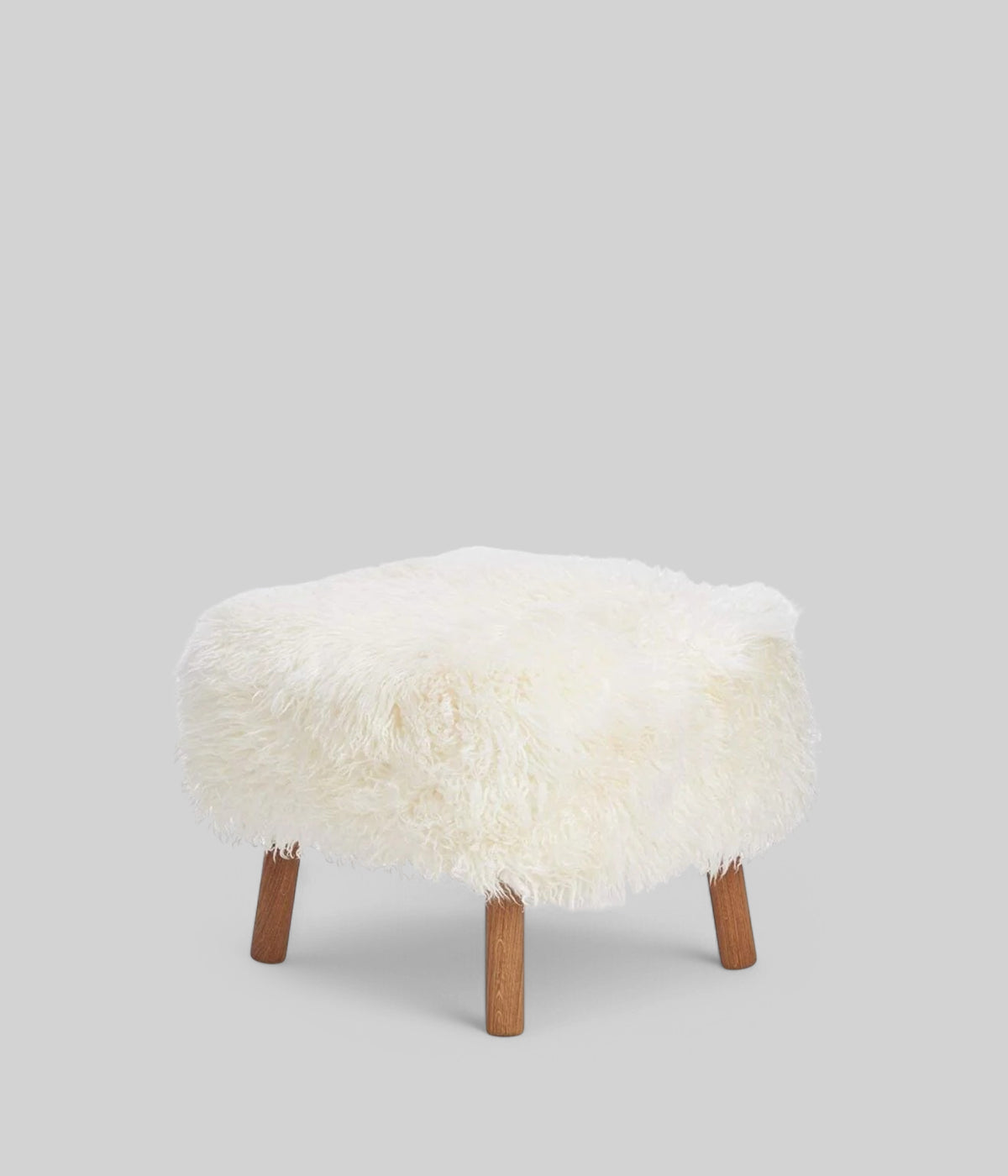 foot rest stool oak long wool