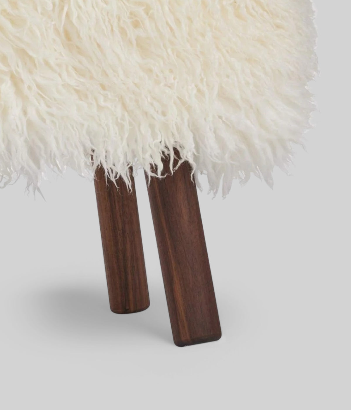 Emil foot rest stool long wool walnut 