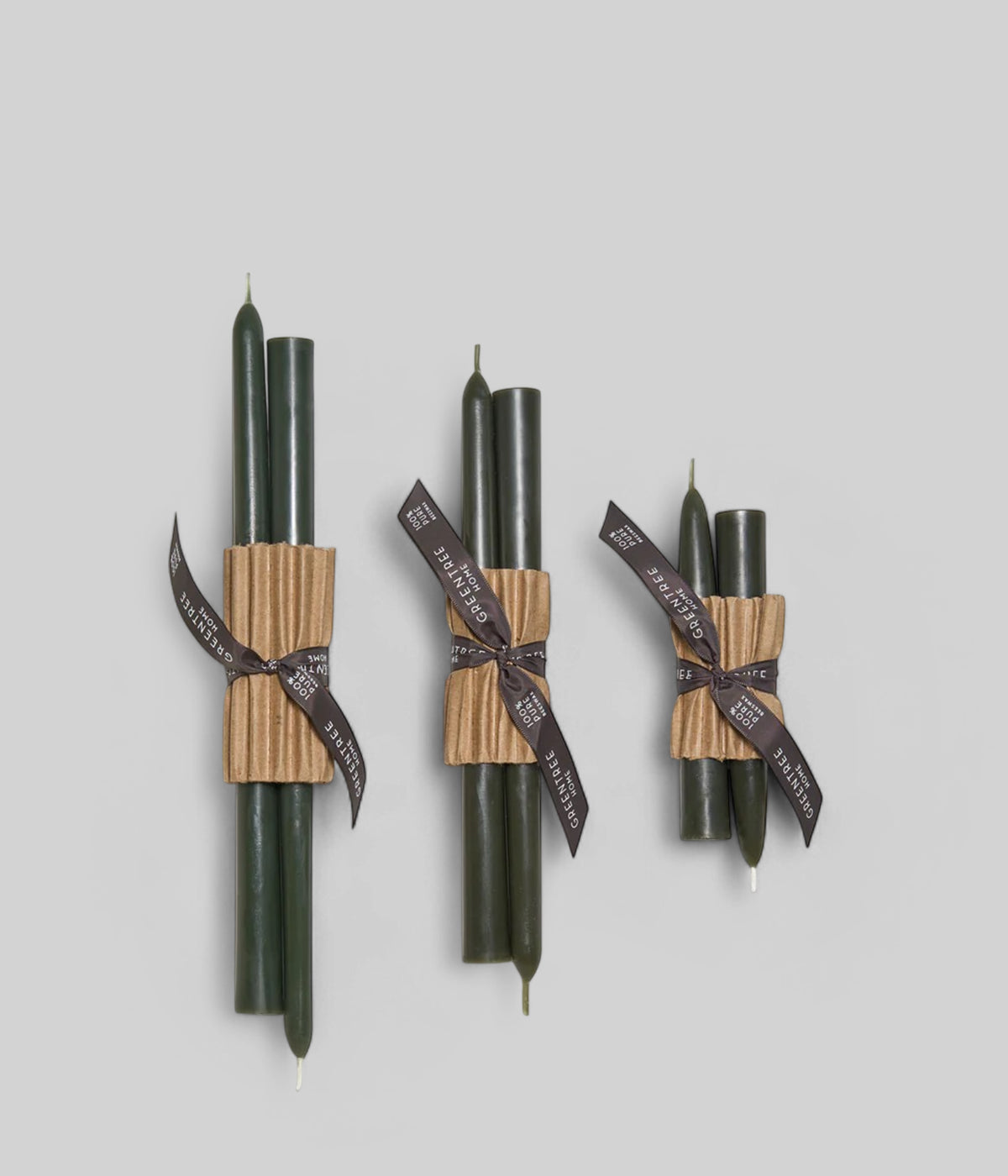 6 inch beeswax taper candles in Cream, hand poured in New York, pair in gift bo