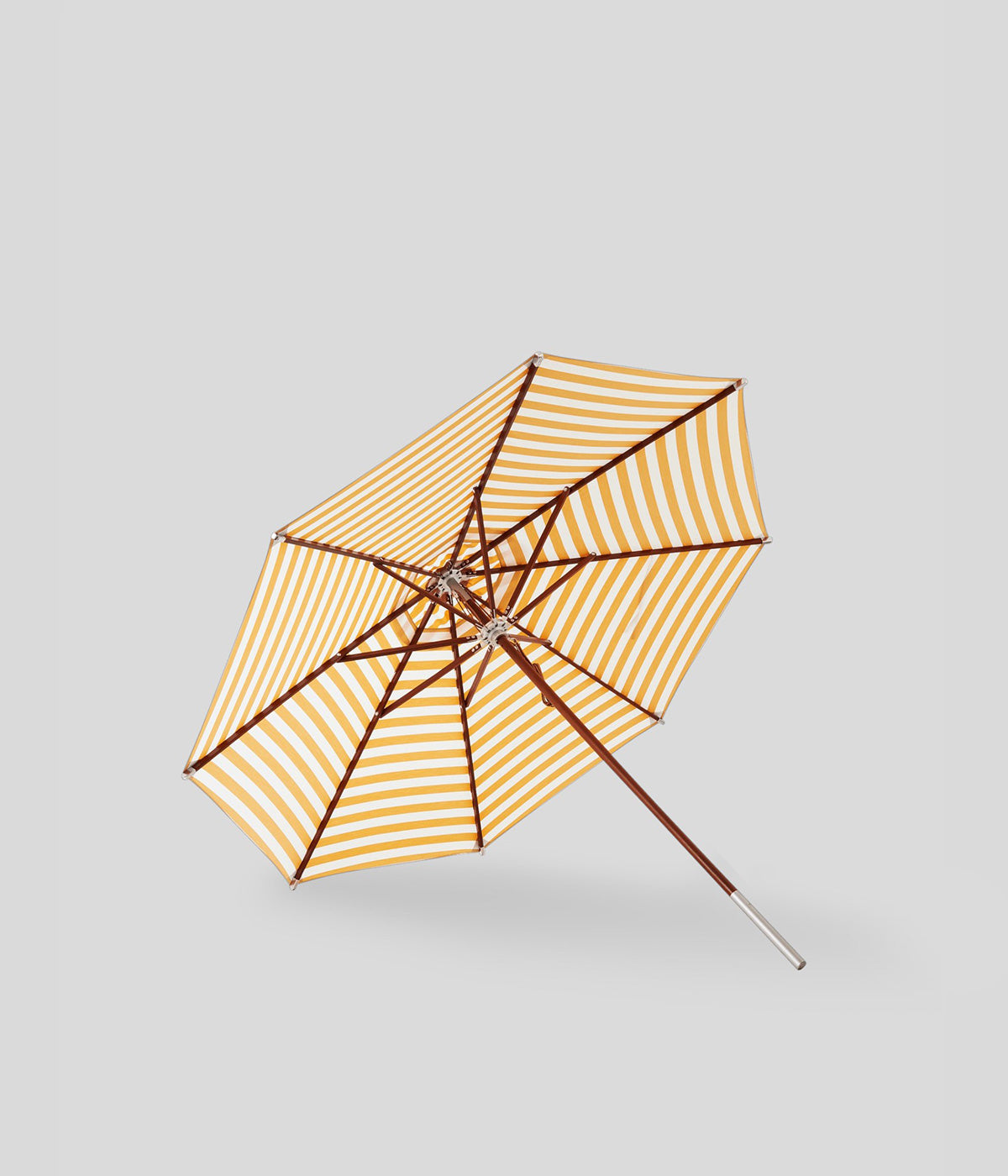 golden yellow stripe large round umbrella
