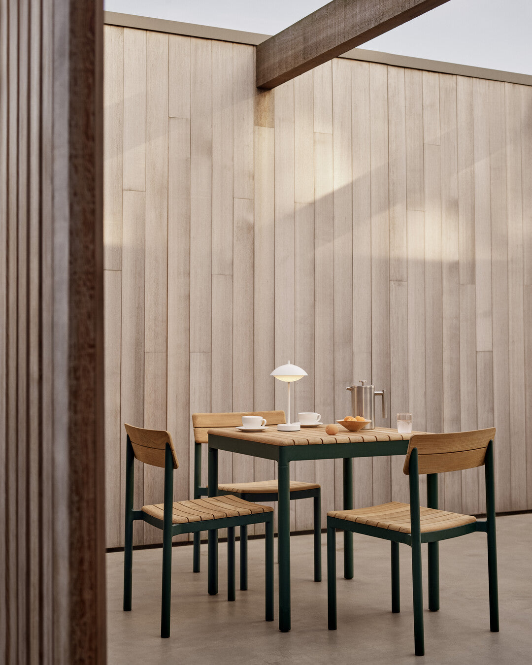 Premium outdoor teak seating
