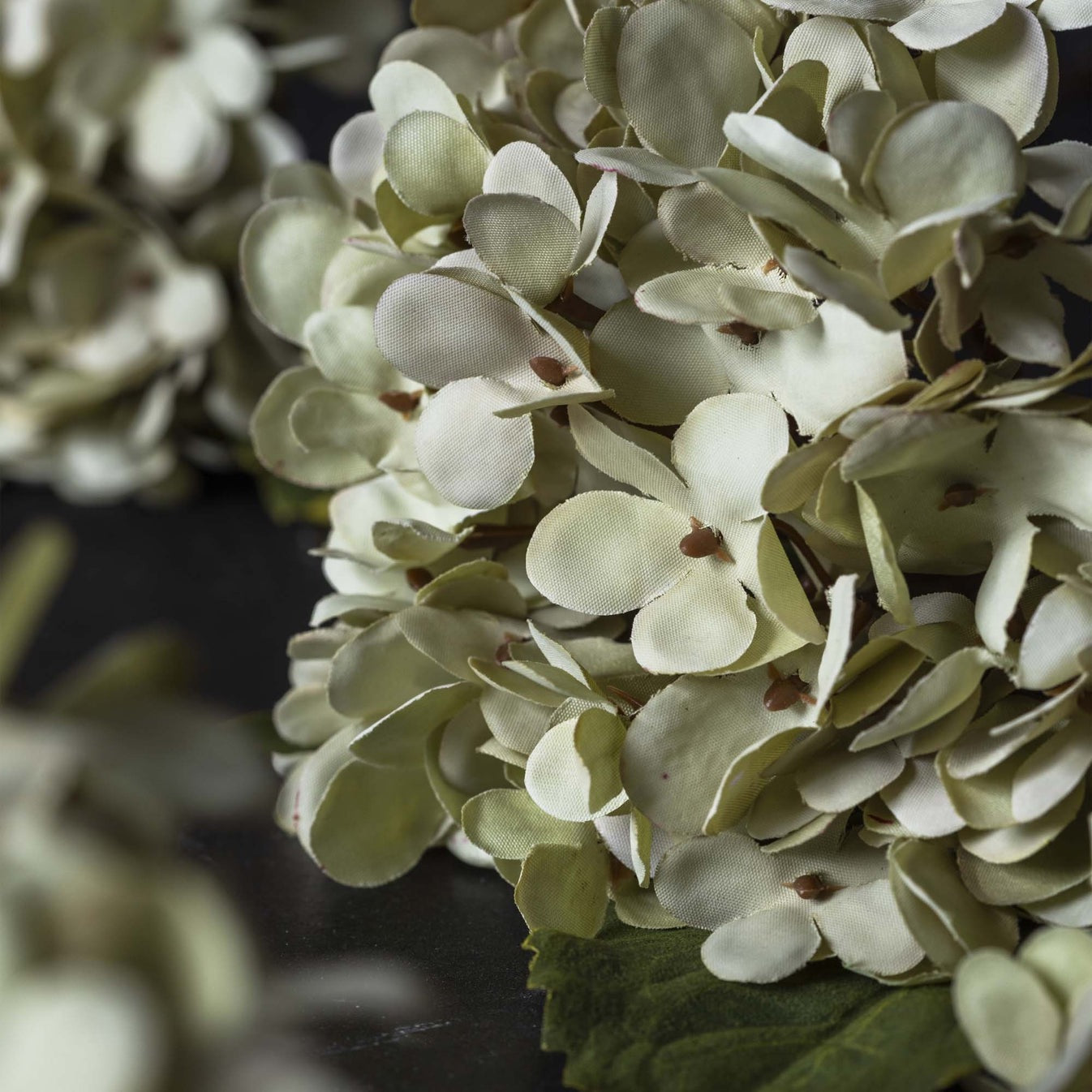 Faux Hydrangea in muted sage tones for wedding arrangements