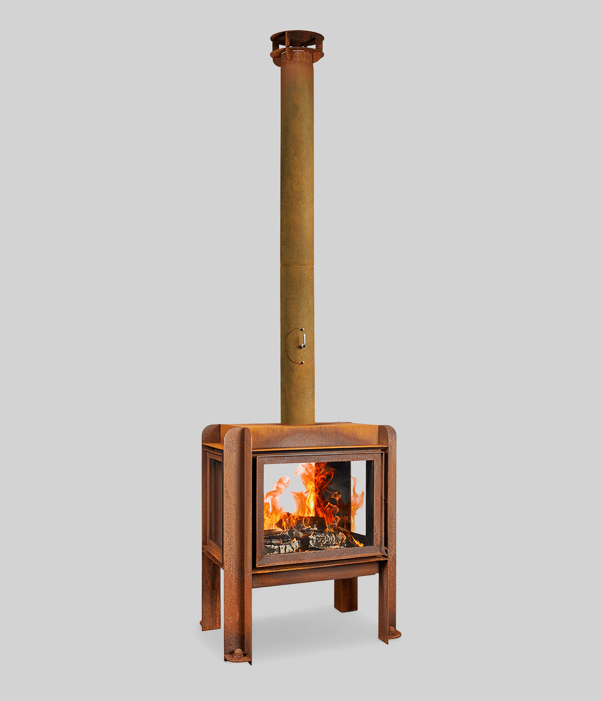 Fennek Outdoor Wood Burning Fireplace