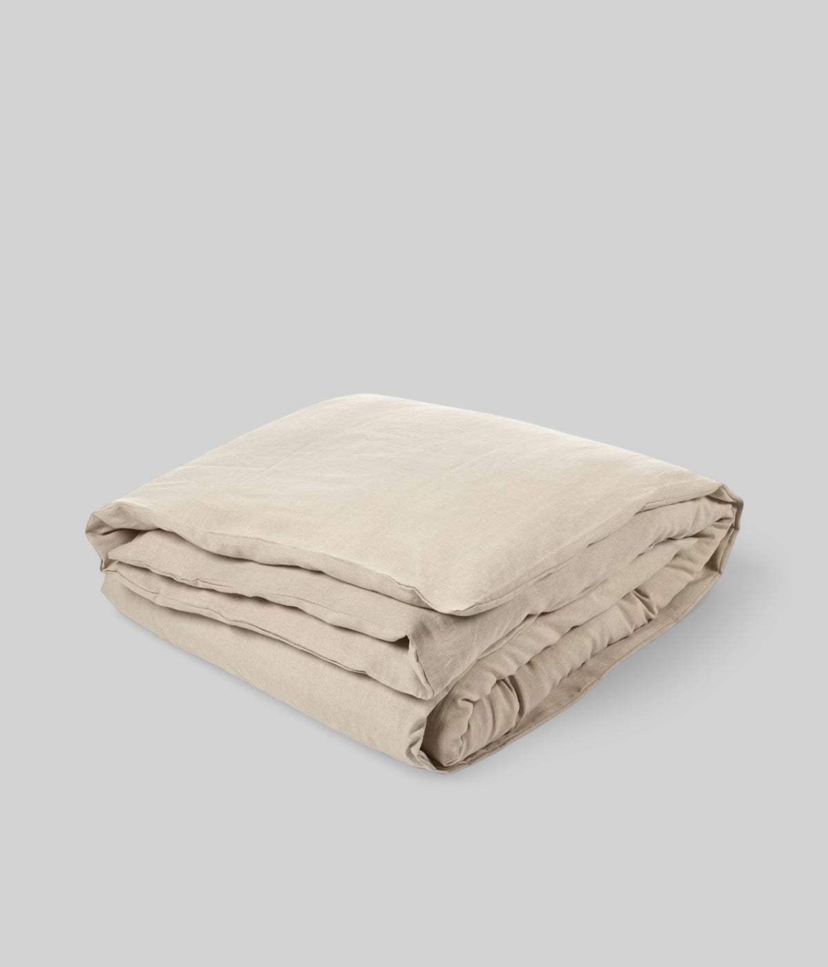 Flax linen duvet cover in GOTS-certified organic Belgian linen for King and Full Queen beds
