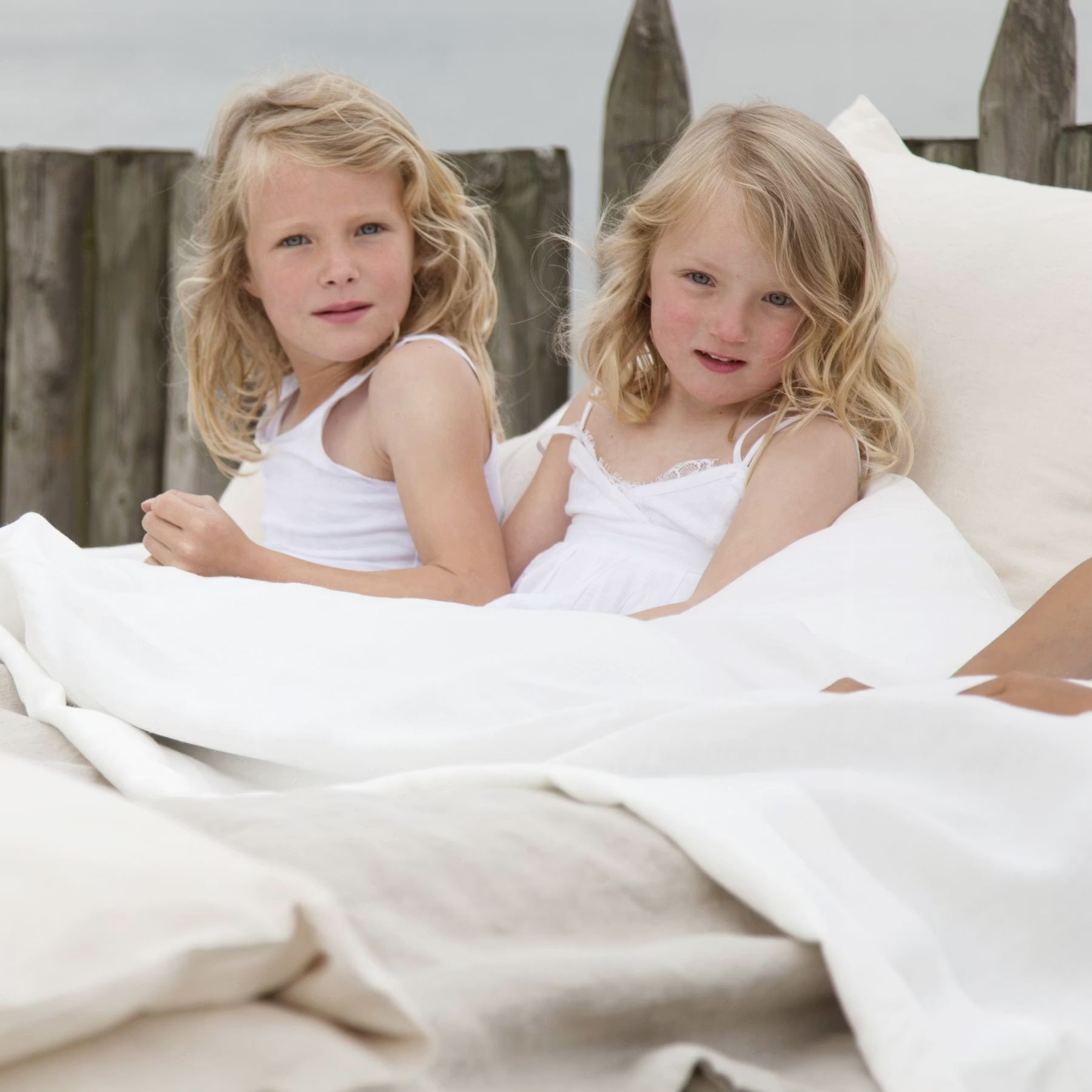 Organic linen flat sheet in organic Belgian linen
