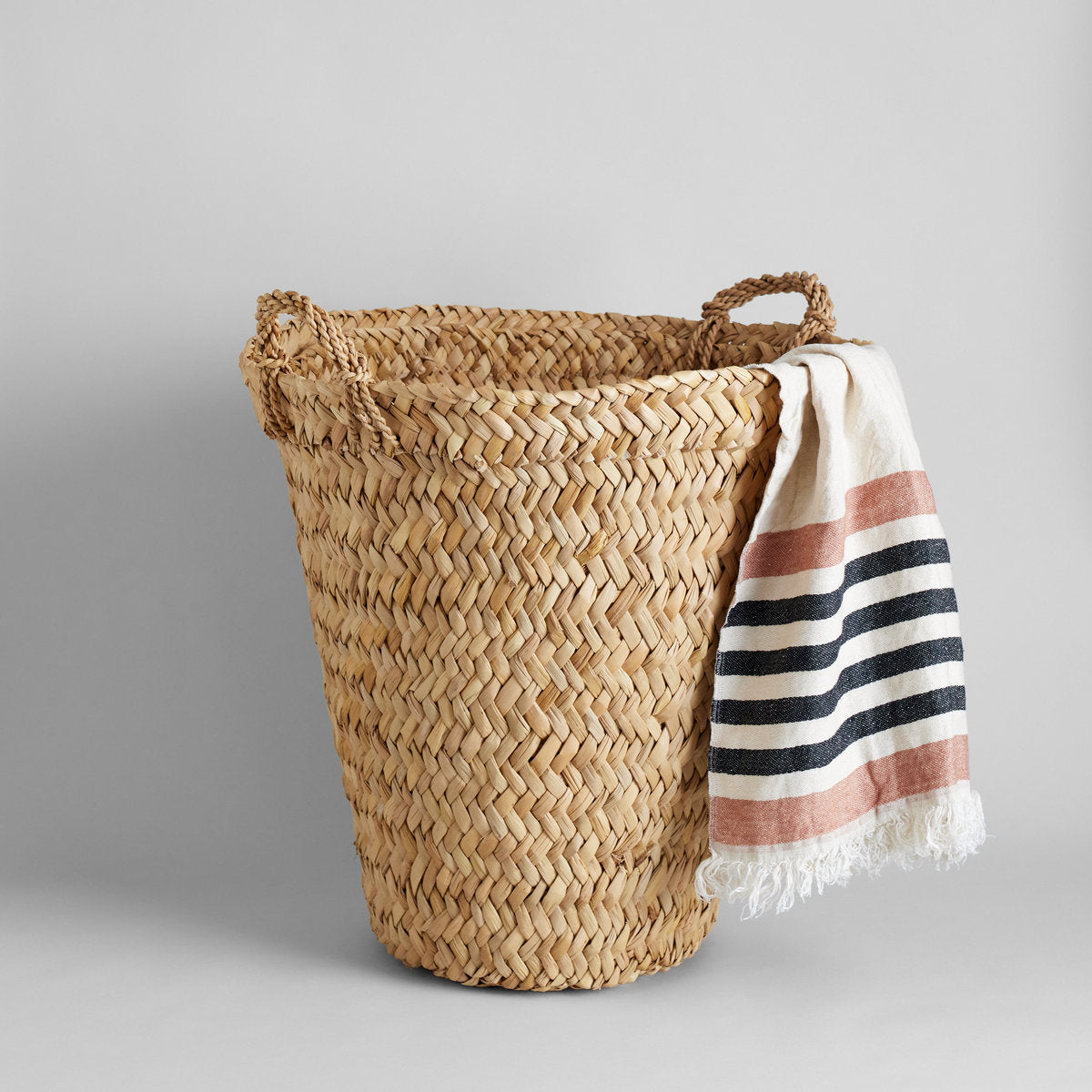Linen Hand Towels for Powder Rooms with soft texture and subtle stripe pattern
