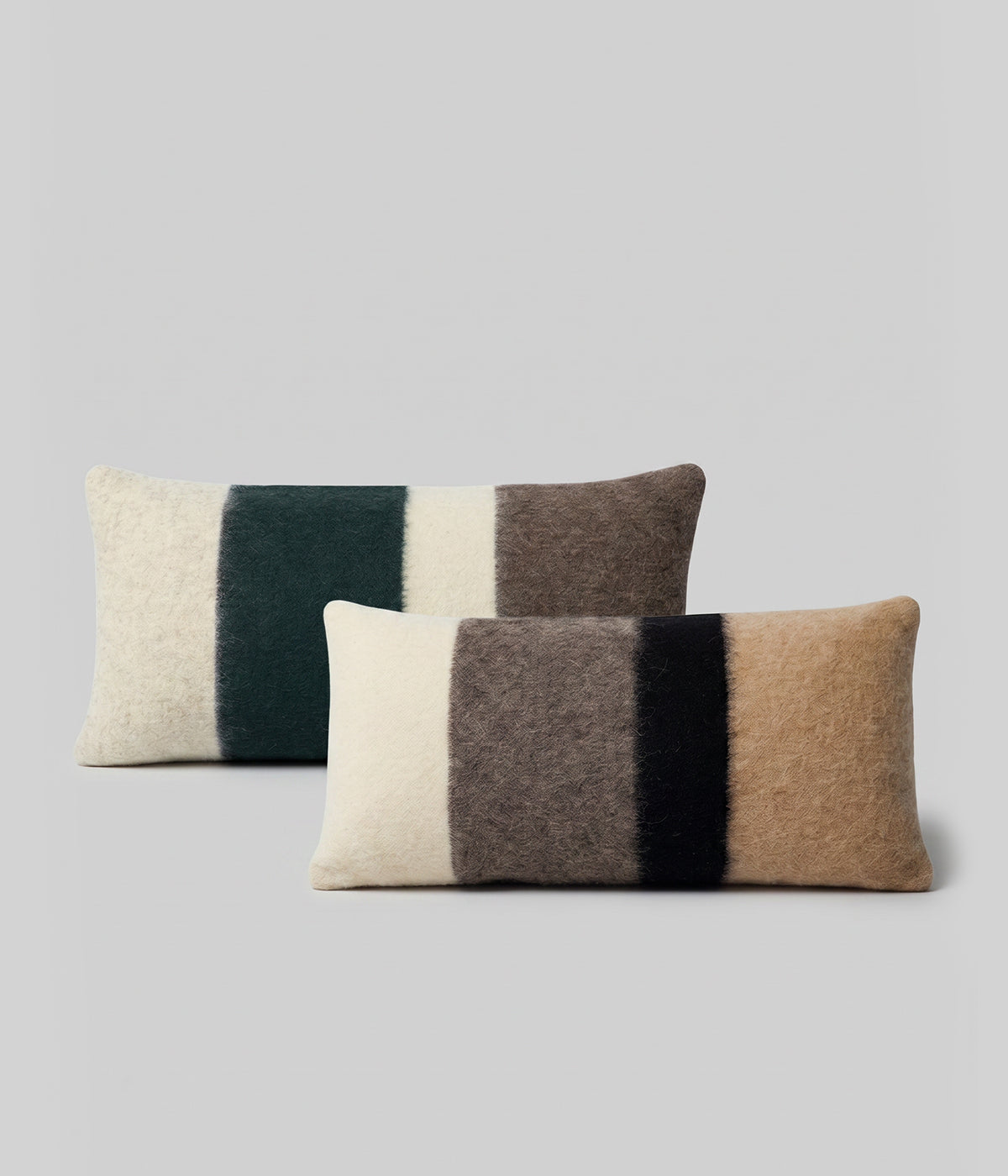 Kimura heirloom stripe lumbar pillow 23x11 with color-block