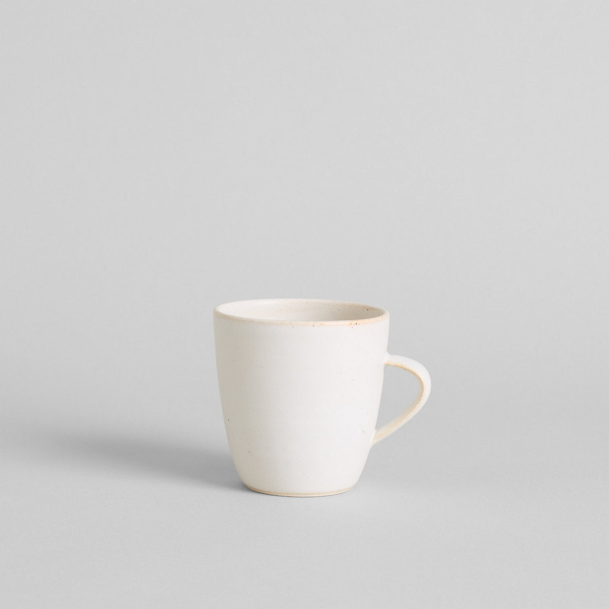 Wheel-thrown farmhouse coffee mug in eggshell glaze