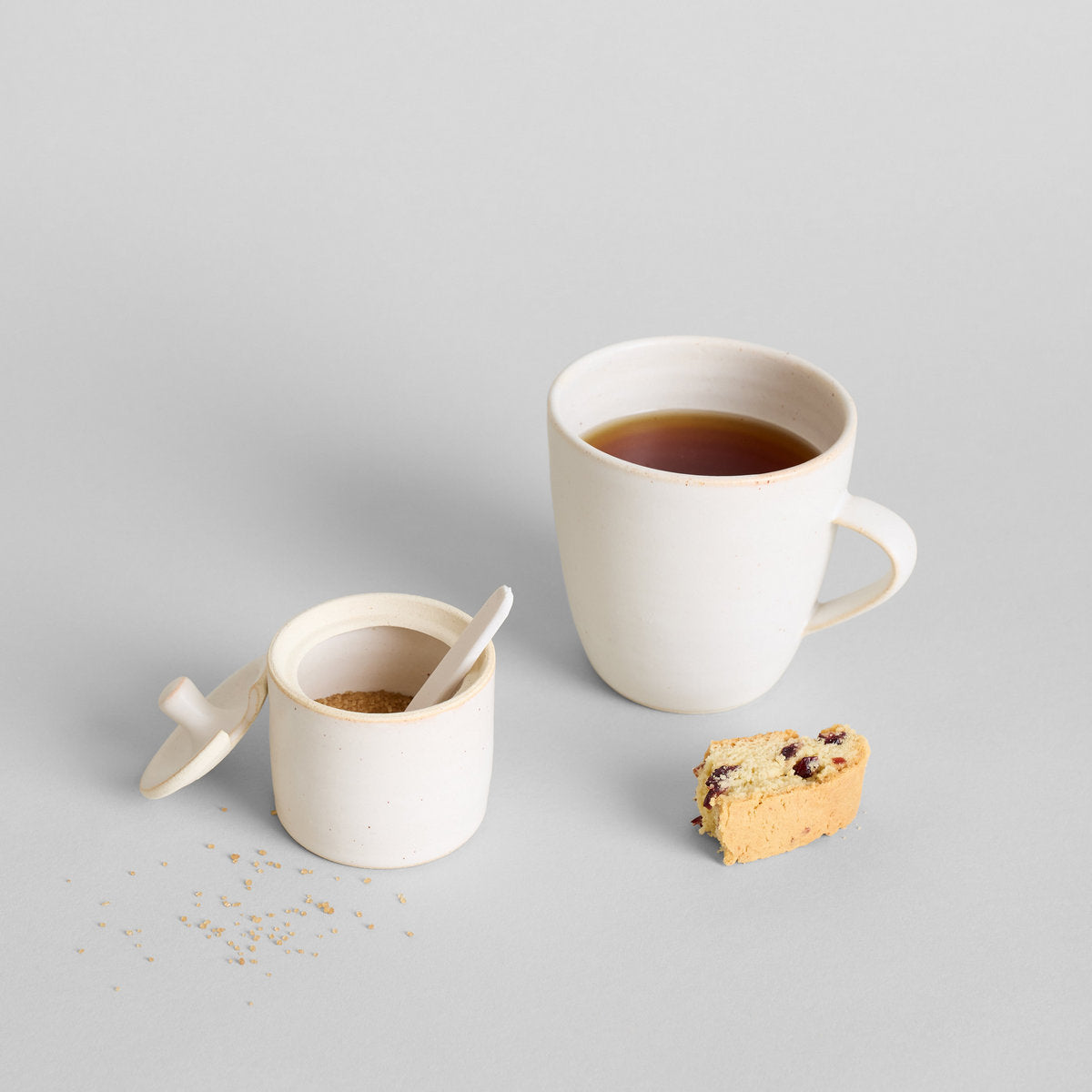 Rustic coffee mug with comfortable handle