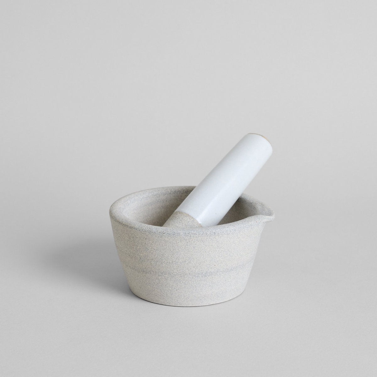 Vermont stoneware mortar and pestle set hand-thrown in Los Angeles