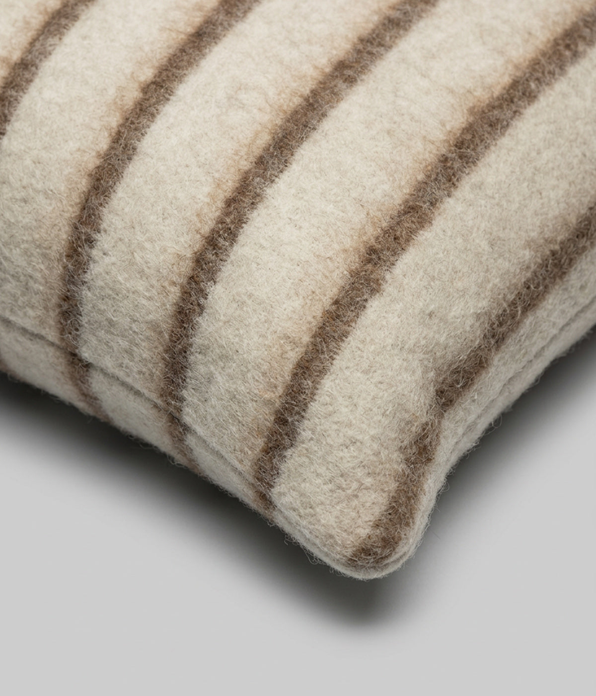 Lee square pillow showing evenly spaced vertical stripe across full face