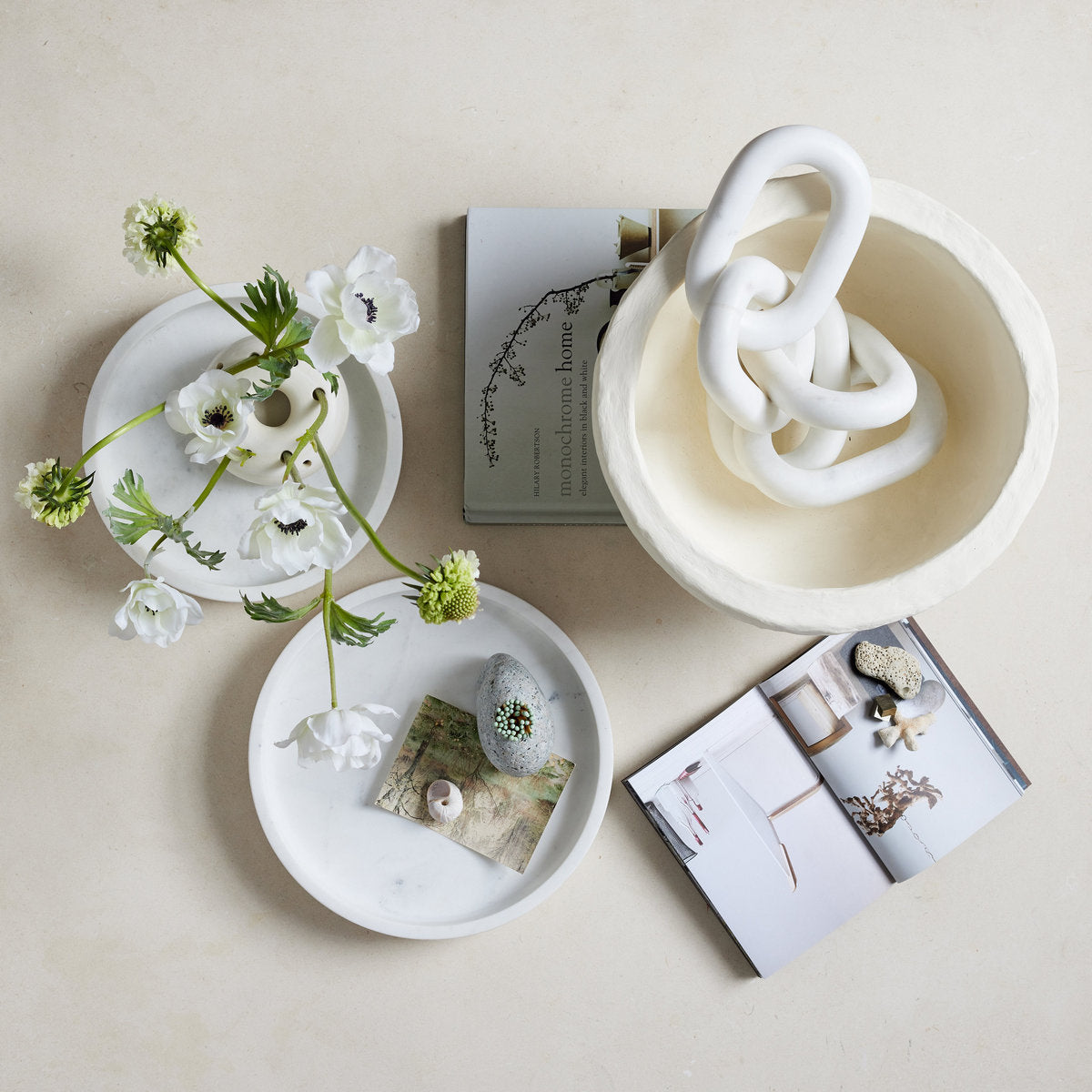 Coffee table book on monochrome interiors and restrained color palettes