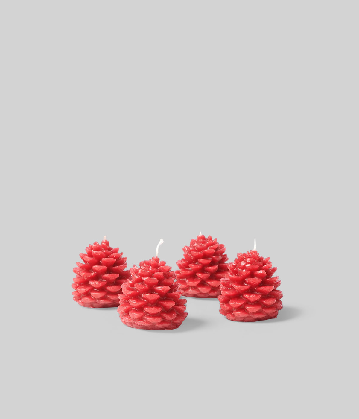 12 inch red taper candles, hand poured in smooth beeswax finish