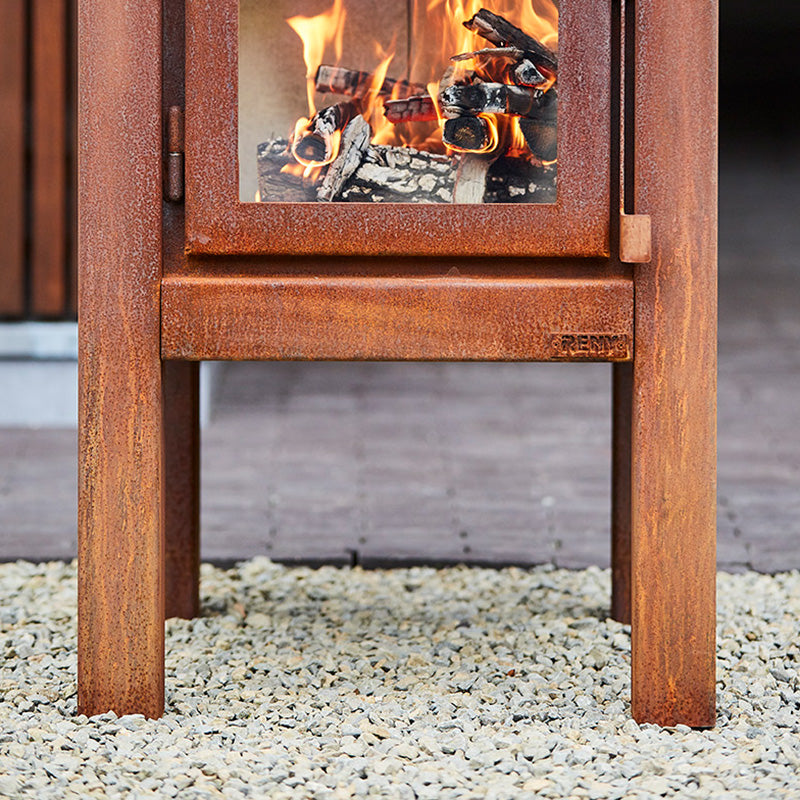 customizable wood burning outdoor fireplace