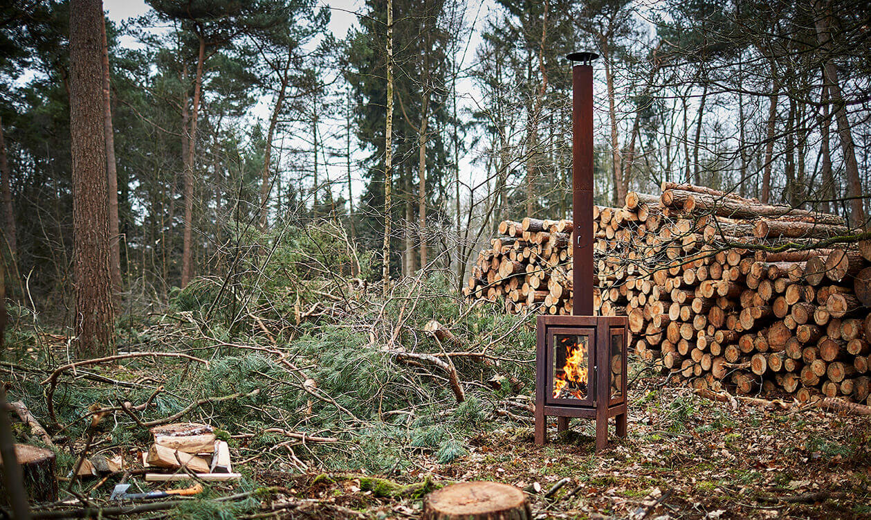 large luxury outdoor fireplace for entertaining
