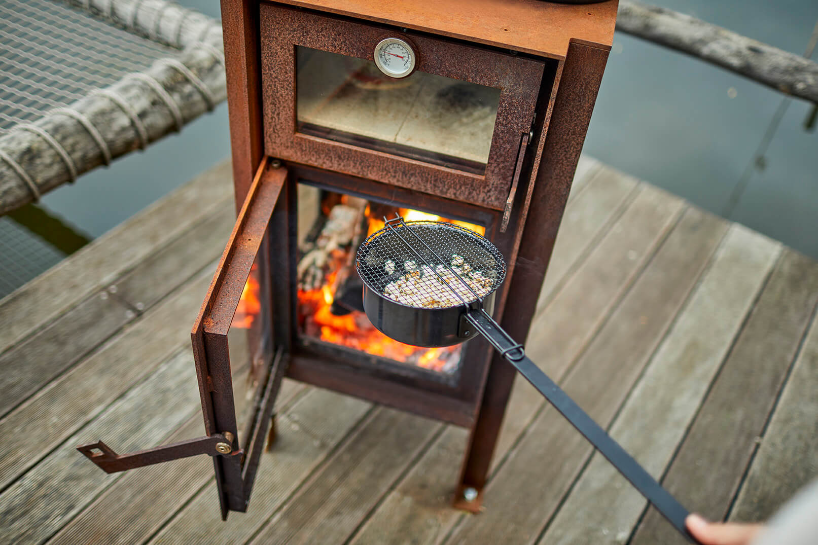 Versatile wood burning fireplace oven