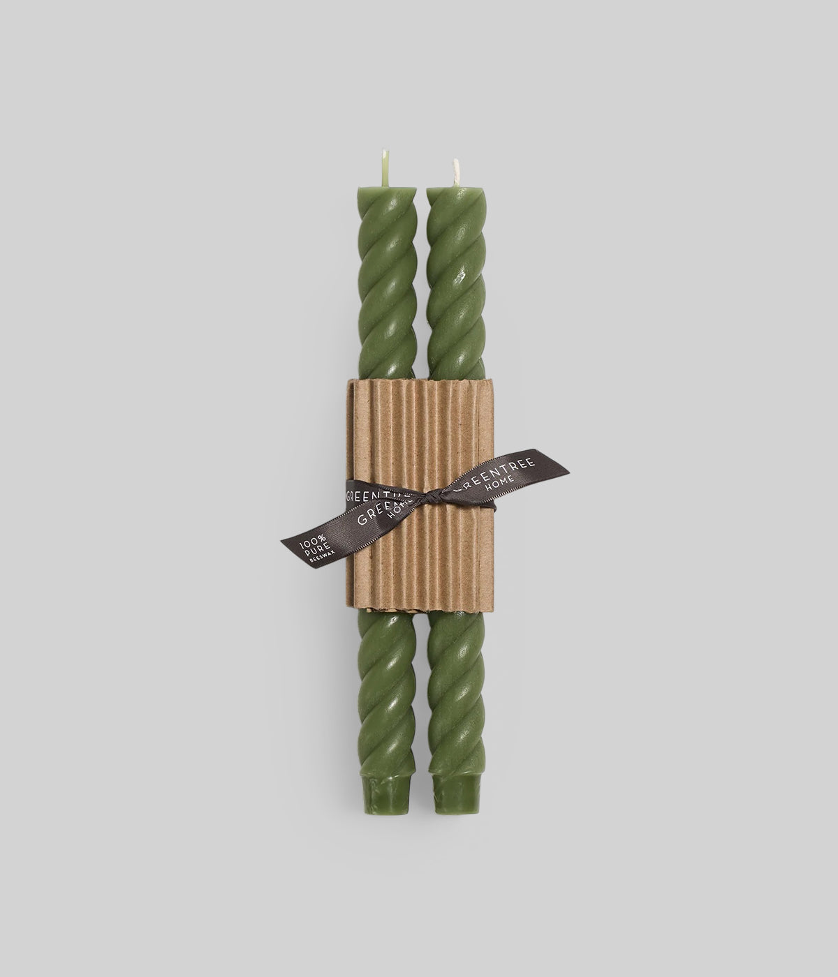 Tapercandles with a rope twist form and a 12 to 14 hour burn time