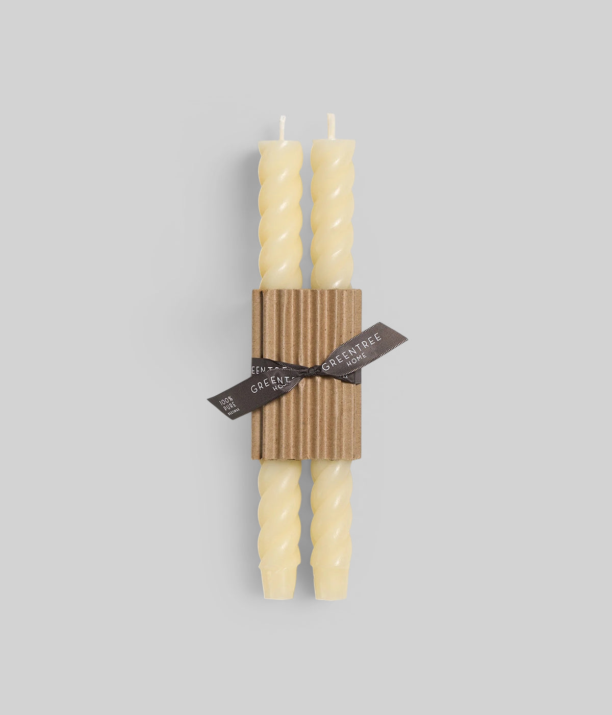 Cream taper candles hand-poured in New York State from 100% pure beeswax