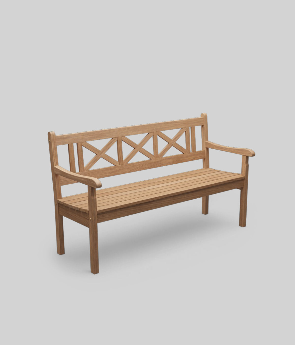Durable teak patio bench
