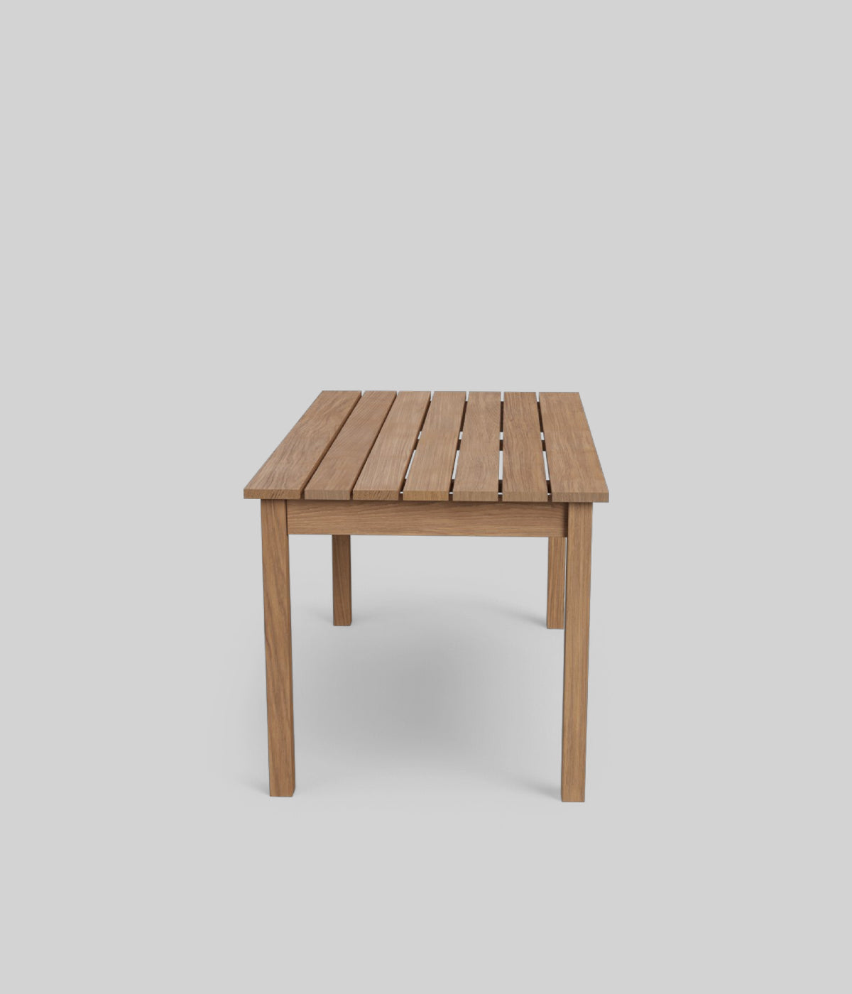 Minimalist teak table for balconies