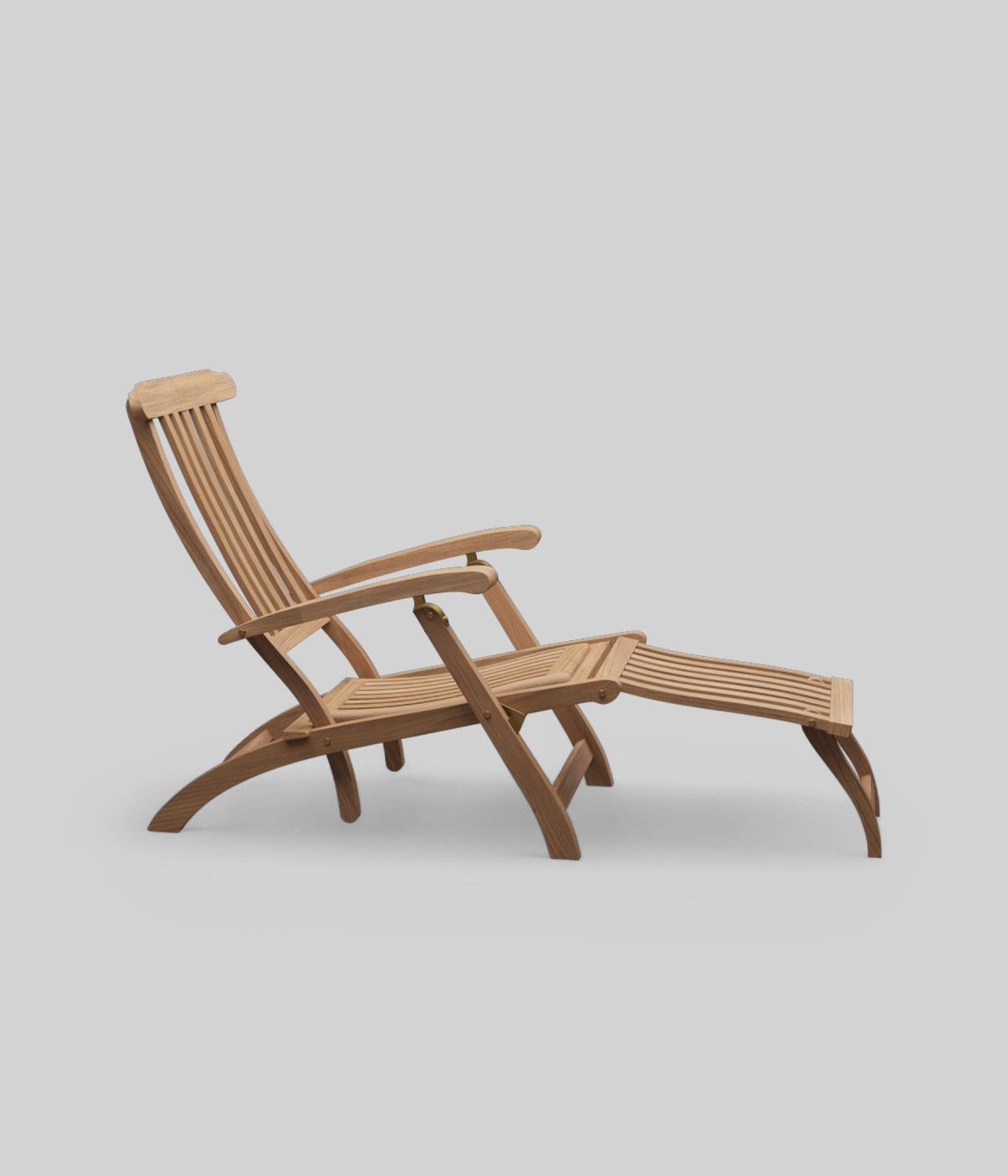 teak deck chair with footrest
